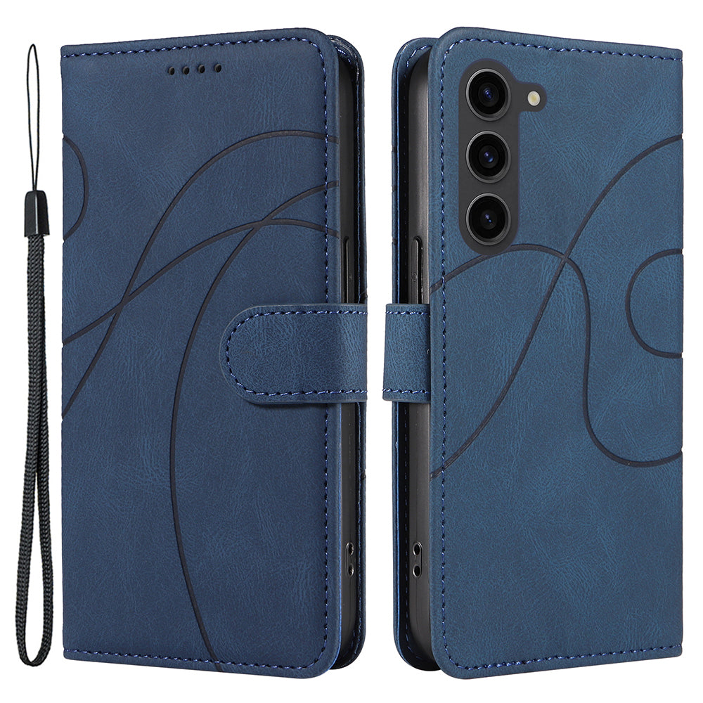 For Samsung Galaxy S23 PU Leather Phone Case Imprinted Line Cover with Stand Wallet For Samsung Galaxy S23 PU Leather Phone Case Imprinted Line Cover with Stand Wallet